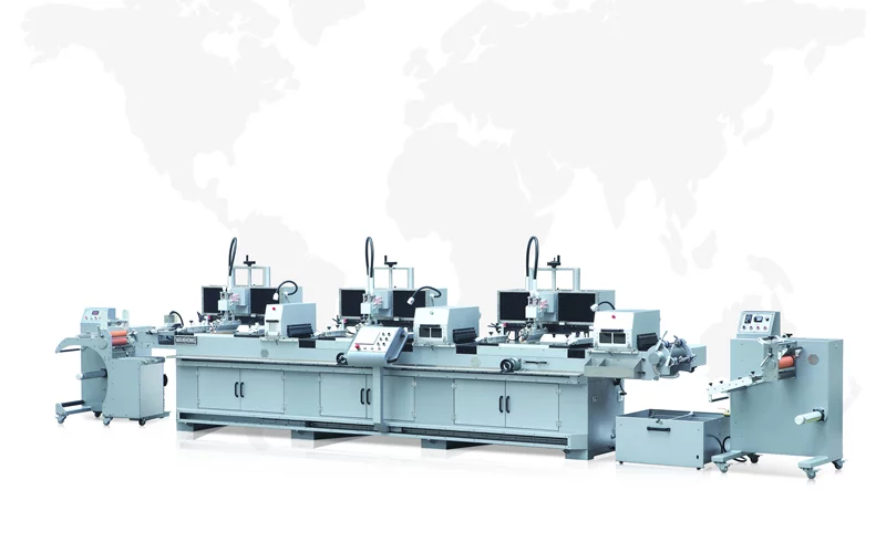 ADS D Pneumatic Type Three Color Screen Printing Machine